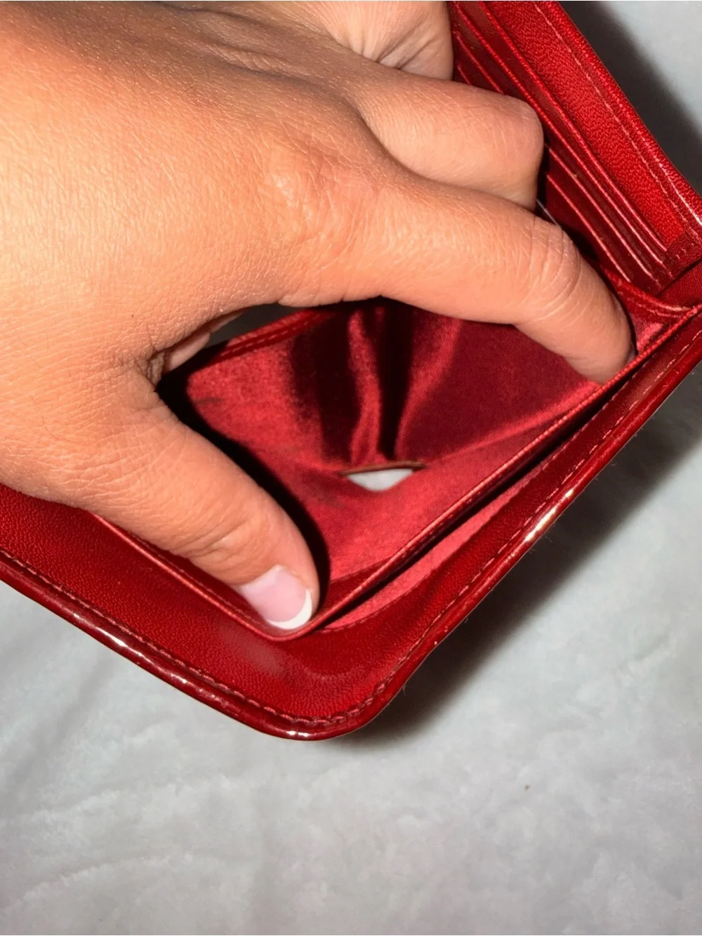 Christian Dior Patent Cannage Mini Lady Dior Wallet